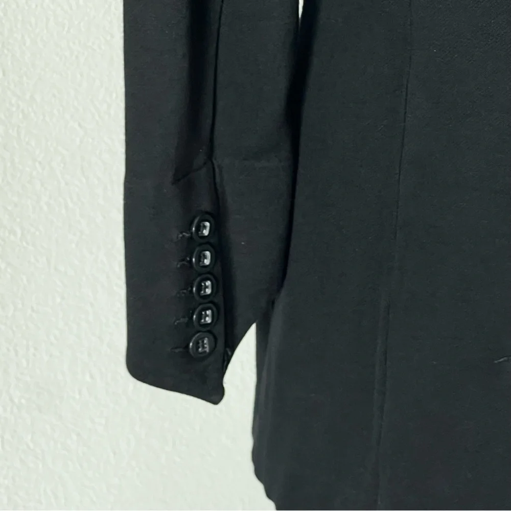 Cabi Womens Turner Blazer Jacket Black Single Button Collarless size 10